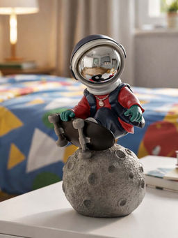 Aarvi Decor - Grey Ceramic Lunar Skater Figurine