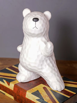 Aarvi Decor - Ceramic White Fighter Polar Bear Figurine