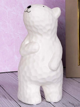 Aarvi Decor - Ceramic White Standing Polar Bear Figurine