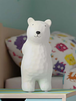 Aarvi Decor - Ceramic White Deep Thinker Polar Bear Figurine
