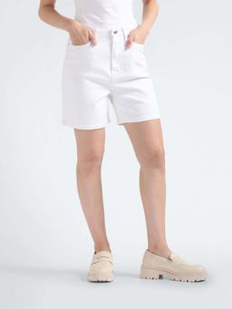 Tommy Hilfiger - Straight Fit Solid Mid Rise Shorts