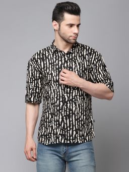 RIGO - Men Black Beige Print Shirt