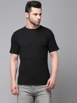 RIGO - Men Black Drop Needle T-shirt