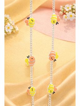 Miora - Silver Cute Bee Charm Anklet (2-12 Years)
