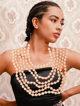 Odette - Women Gold Multi-Beaded Necklace