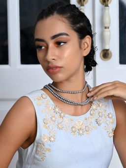 Odette - Women Grey Metal Necklace