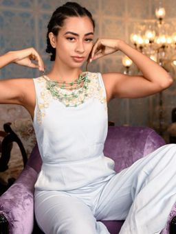 Odette - Women Green Metal Necklace