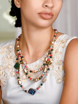 Odette - Women Multi-Color Metal Necklace