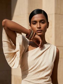 Mitali Jain - Brown Terra Wood Bangle Stack - Pack of 3 (2.4)