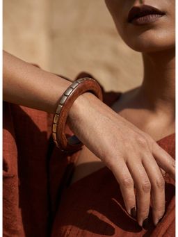 Mitali Jain - Brown Zuri Wood Bangle (2.4)