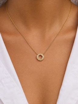 Mitali Jain - White Halo Circle Necklace