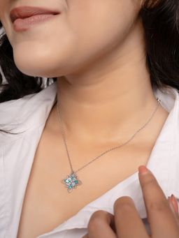 Silberry - 925 Sterling Silver Blue Necklace