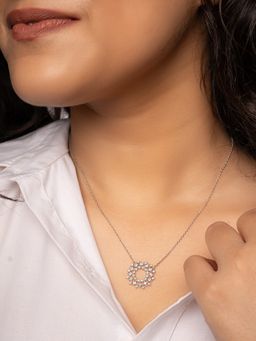 Silberry - 925 Sterling Silver White Imperial Necklace