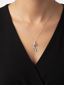 Silberry - 925 Sterling Silver White Diva Pendant with Chain