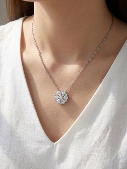 Silberry - 925 Sterling Silver White Starlight Necklace
