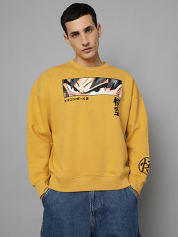 Free Authority - Yellow Dragon Ball Z Graphic Oversize Sweatshirt