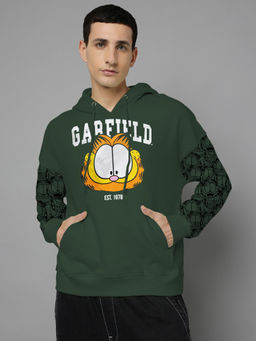 Free Authority - Green Garfield Graphic Oversized Hoodie