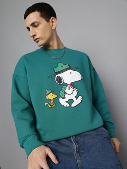 Free Authority - Blue Peanuts Graphic Oversize Sweatshirt