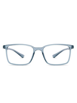 Lenskart Blu - Grey Rectangle Large Blue Cut Anti-Glare Zero Power Computer Glasses for Men & Women