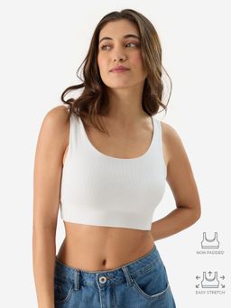 The Souled Store - White Crop Top