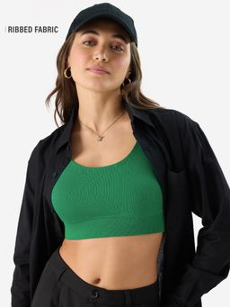 The Souled Store - Kelly Green Crop Top