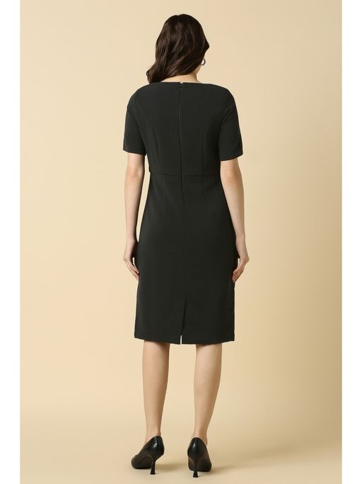 Buy Allen Solly Women Black Solid Formal Dress (XS) Online