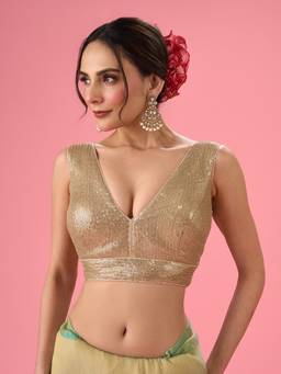 Mohey - Elegant Cream Georgette Blouse