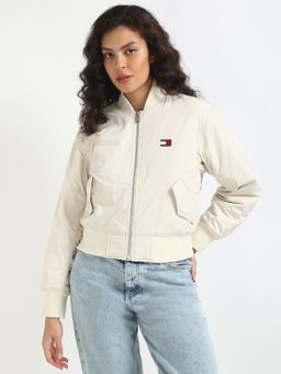 Tommy Hilfiger - Women Beige Solid Jacket