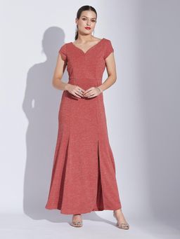 Latin Quarters - Women Red Party Embellished Maxi Dress