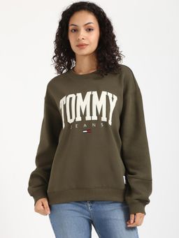 Tommy Hilfiger - Women Green Graphic Sweatshirt
