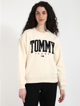Tommy Hilfiger - Women Beige Graphic Sweatshirt