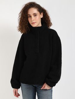 Tommy Hilfiger - Women Black Solid Sweatshirt
