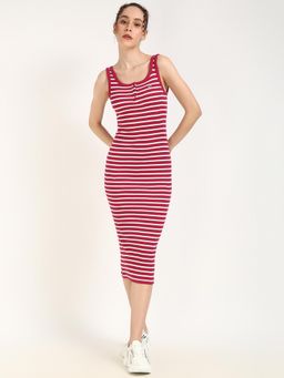 Tommy Hilfiger - Women Red Stripes Dress