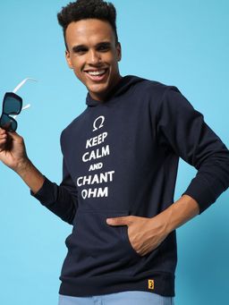 Campus Sutra - Typography Print Hoodie Kangaroo Pocket