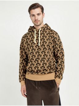 GANT - Men Brown Pure Cotton Logo Hoodie