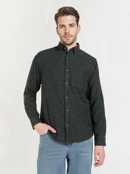 GANT - Men Black Printed Button Down Collar Shirt