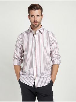 GANT - Men Red Pure Cotton Striped Collar Shirt