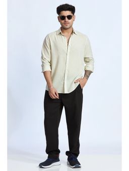 XKIND - Regular Fit Cream Casual Shirt