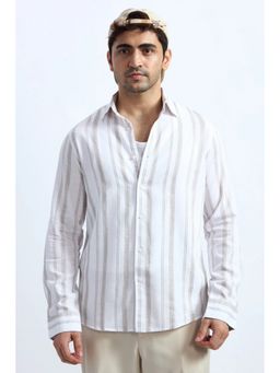 XKIND - Regular Fit Beige Casual Shirt