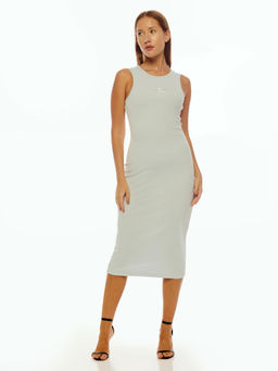Calvin Klein - Women Light Blue Cotton Midi Dress