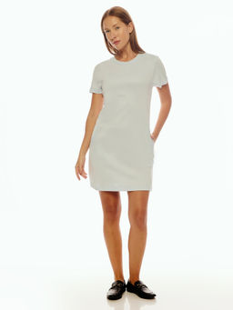Calvin Klein - Women Blue Cotton Solid T-shirt Dress