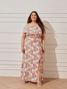 CURVY STREET - Women Multi-Color Paisley Printed Co-Ord Set