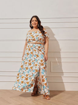 CURVY STREET - Women Multi-Color Floral Printed Co-Ord Set