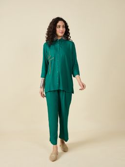 STADO - Green Embroidered Co-ord Set