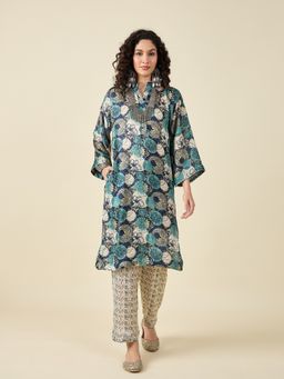 STADO - Blue Flora Printed Kurta with Pant