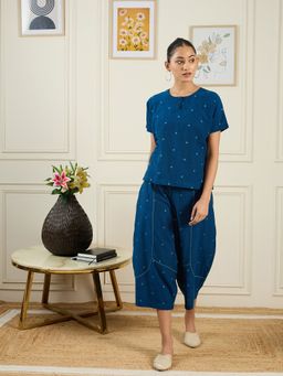 STADO - Navy Blue Geometric Co-ord Set