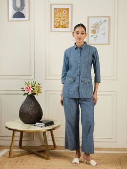 STADO - Indigo Textured Co-ord Set