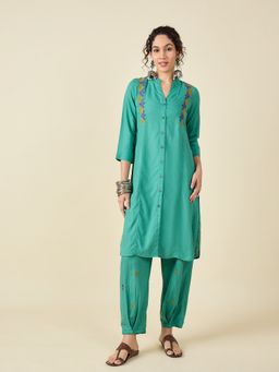 STADO - Rama Green Embroidered Co-Ord Set