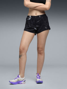 Puma - RUNNING FOUNDATIONS Women Black Printed 3" Shorts