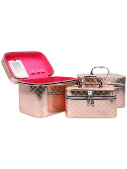 NFI Essentials - Rose Gold Makeup Box (Set of 3) (L)